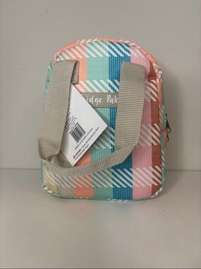 Pastel Plaid Mini lunch Tote Bag - Multicolor